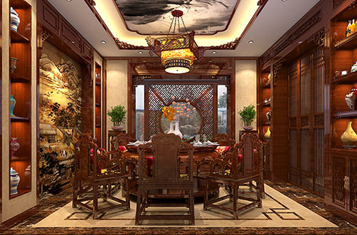 谯城温馨雅致的古典中式家庭装修设计效果图